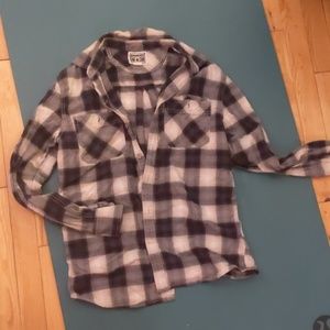 Converse flannel button down